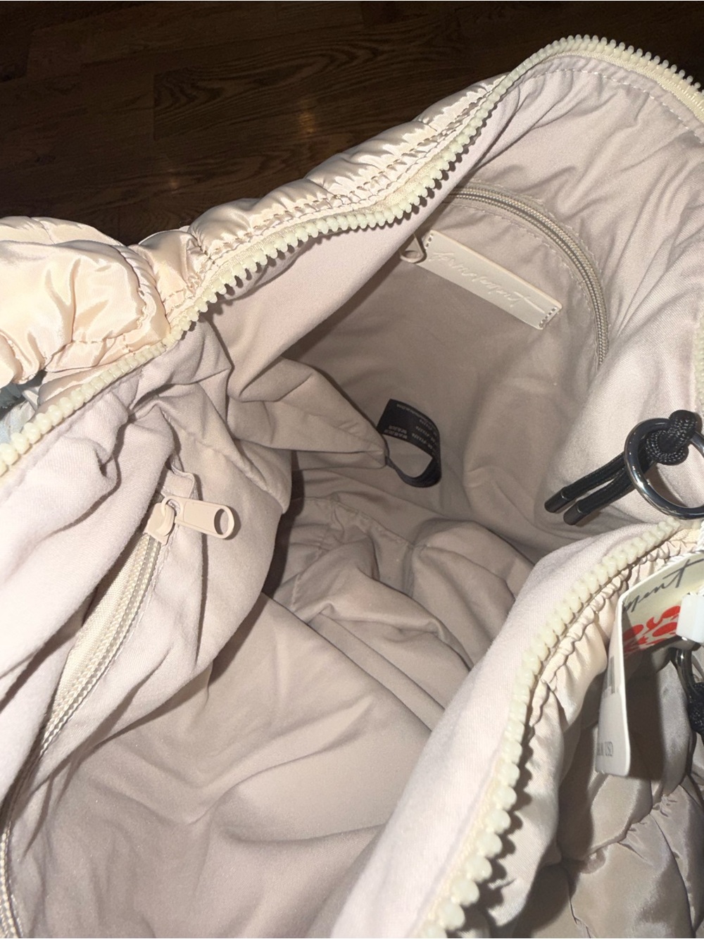 NWT. Free People Movement Quilted Carryall Bag. Off White. - Picture 8 of 9